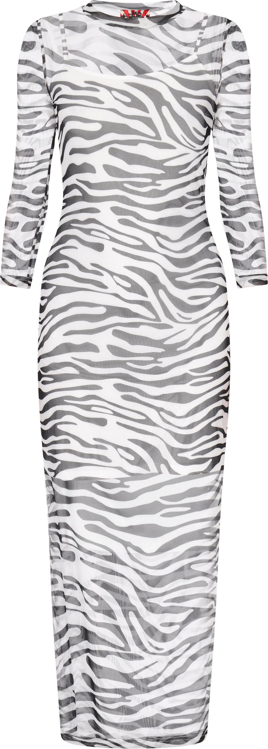 Mymo Kleid Frauen weiß-schwarz