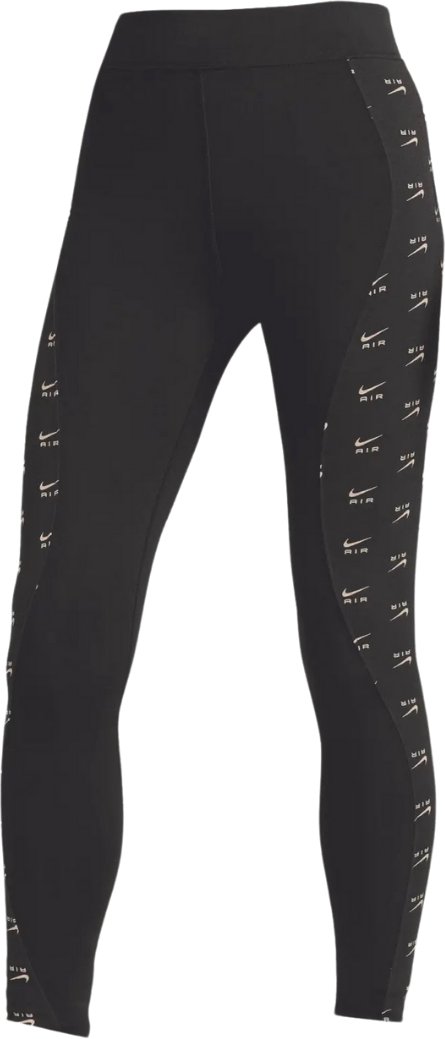 Schwarze Nike Air All-Over-Logo-Leggings