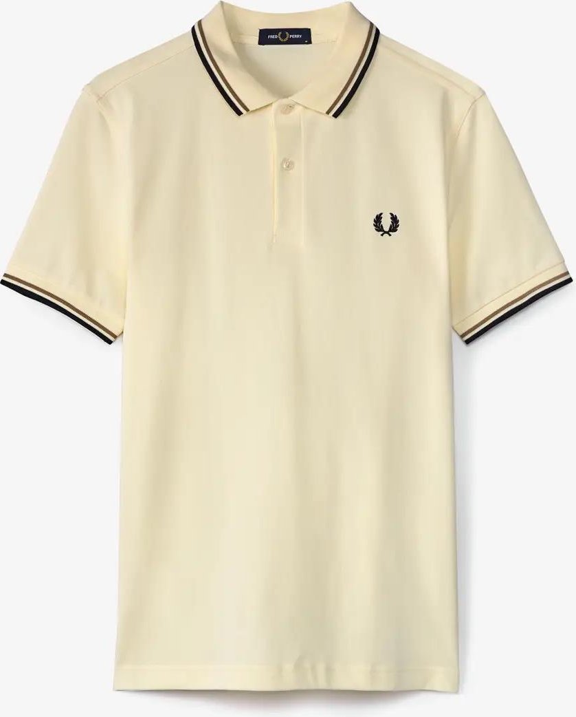 Fred Perry Herren Twin Tipped Poloshirt in Ecru