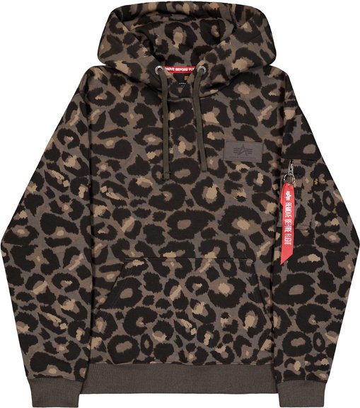 Hoodie mit Camouflage-Rückendruck