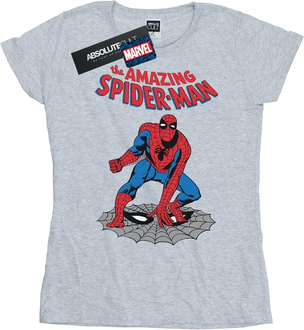 Thumbnail - Marvel - "The Amazing Spider-Man" T-Shirt für Damen (Grau)