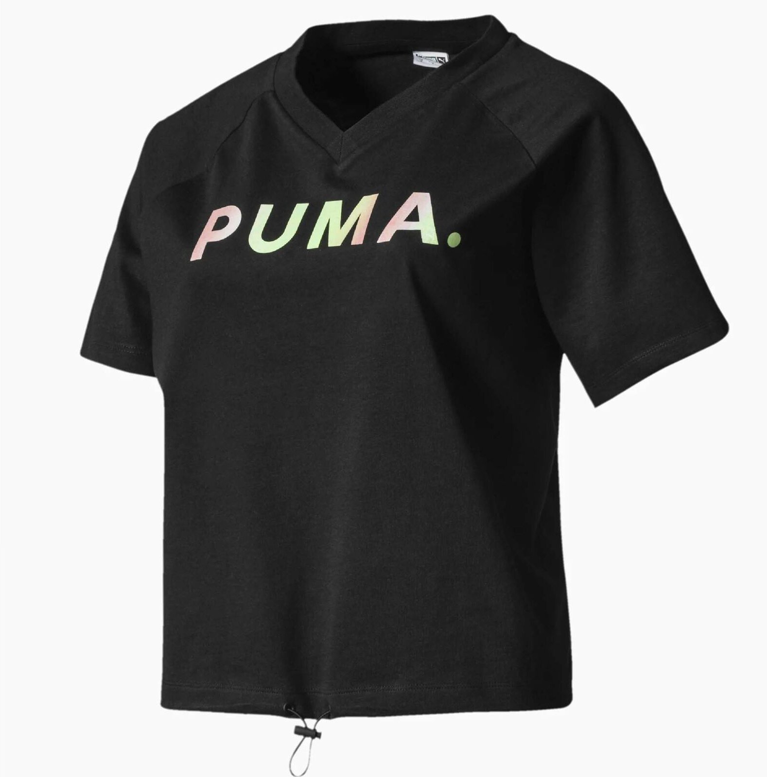 Puma v Hals Damen Tee Grafikmarke T-Shirt Black 595221 01