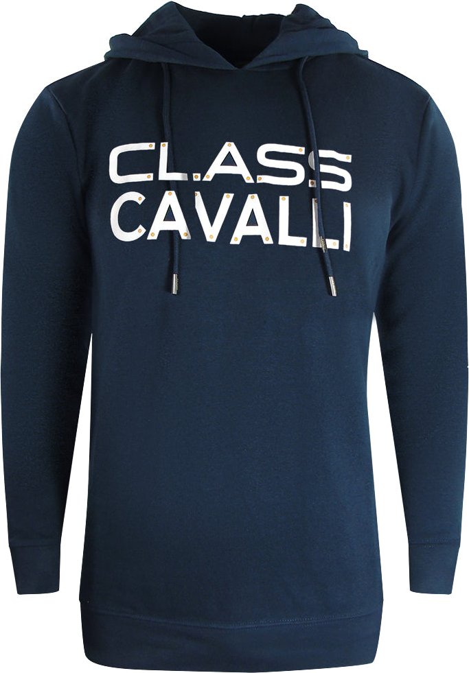 Thumbnail - Cavalli Class Reverse Logo Marineblauer Kapuzenpullover