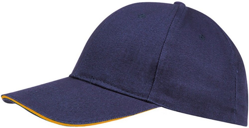 SOLS Unisex Buffalo Baseballkappe (Marineblau/Neon Orange)