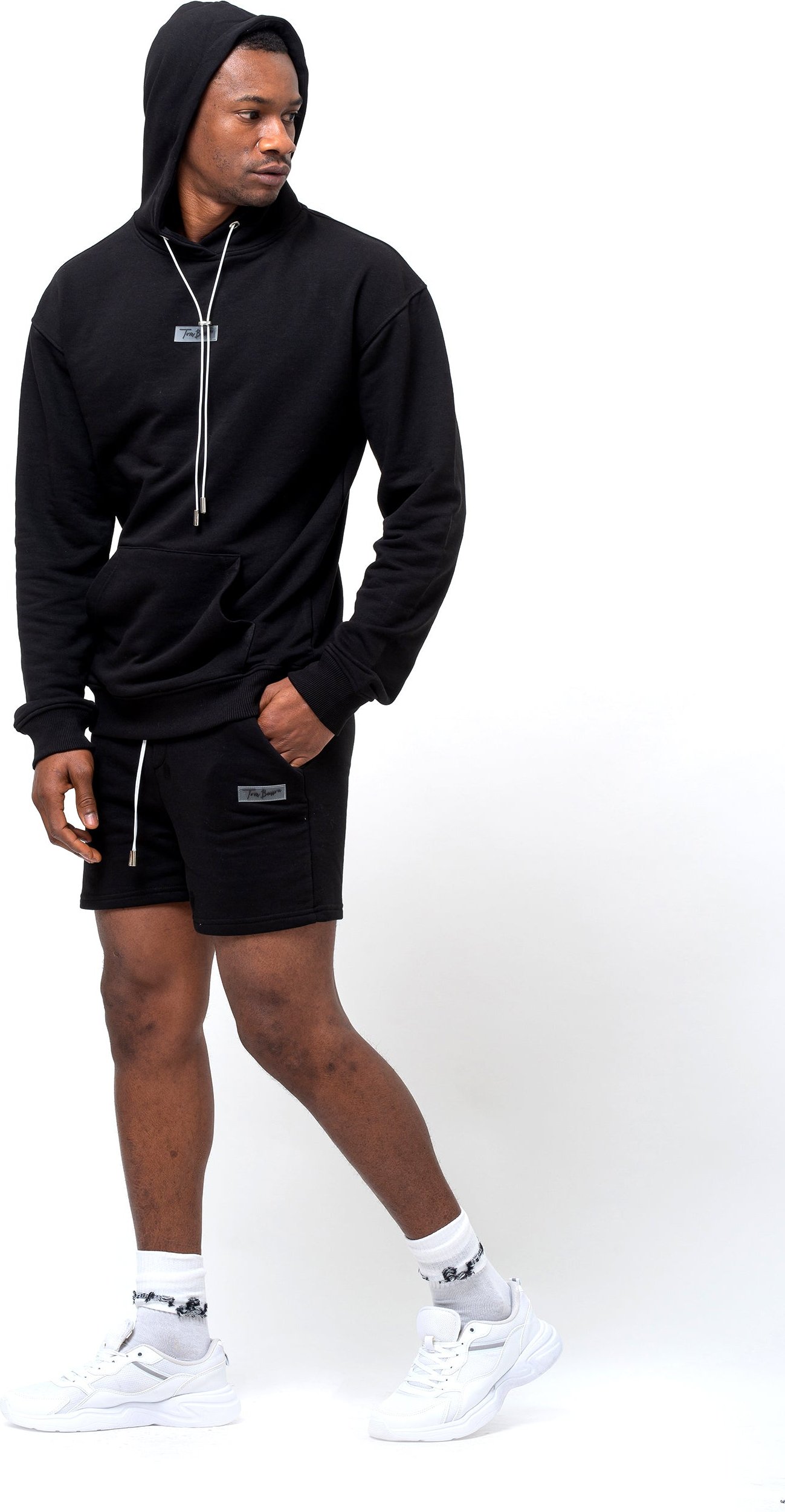 Tom Barron Herren Shorts Moderner Trainingsanzug-Set