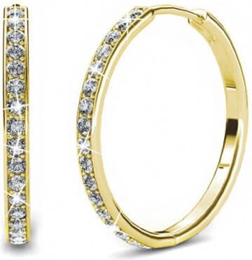 Schicke Ohrringe - Gold und Kristall