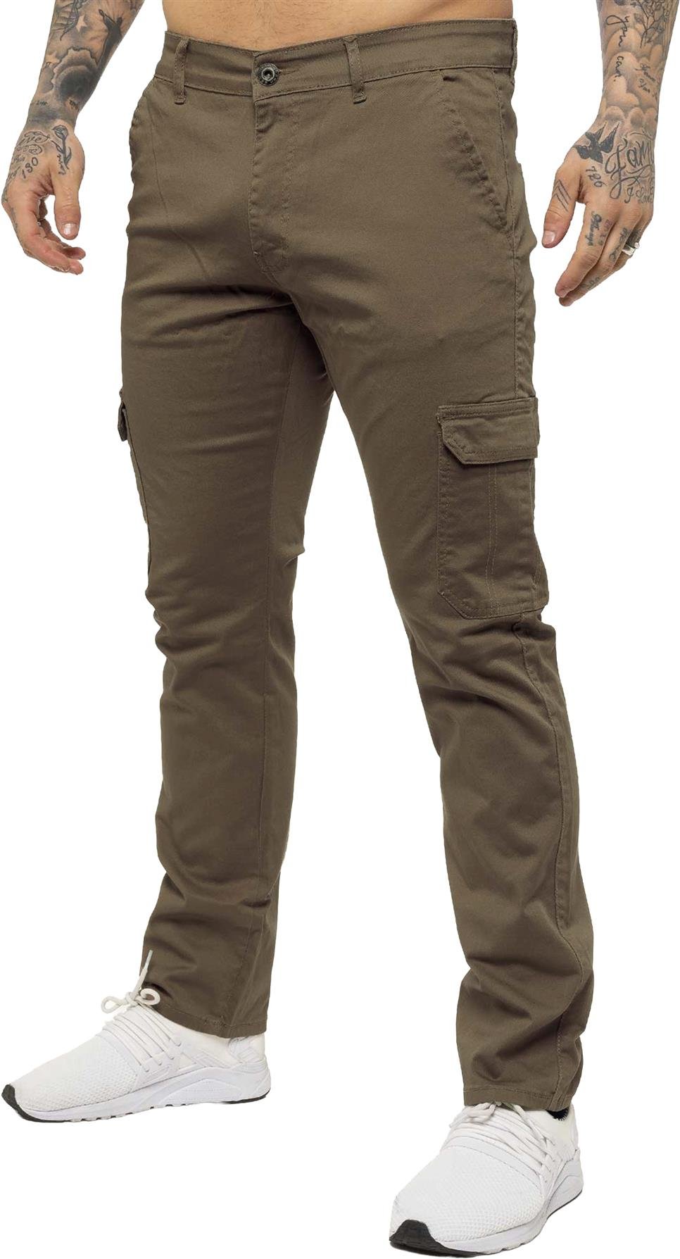 Enzo Herren Cargo Combat Chinos