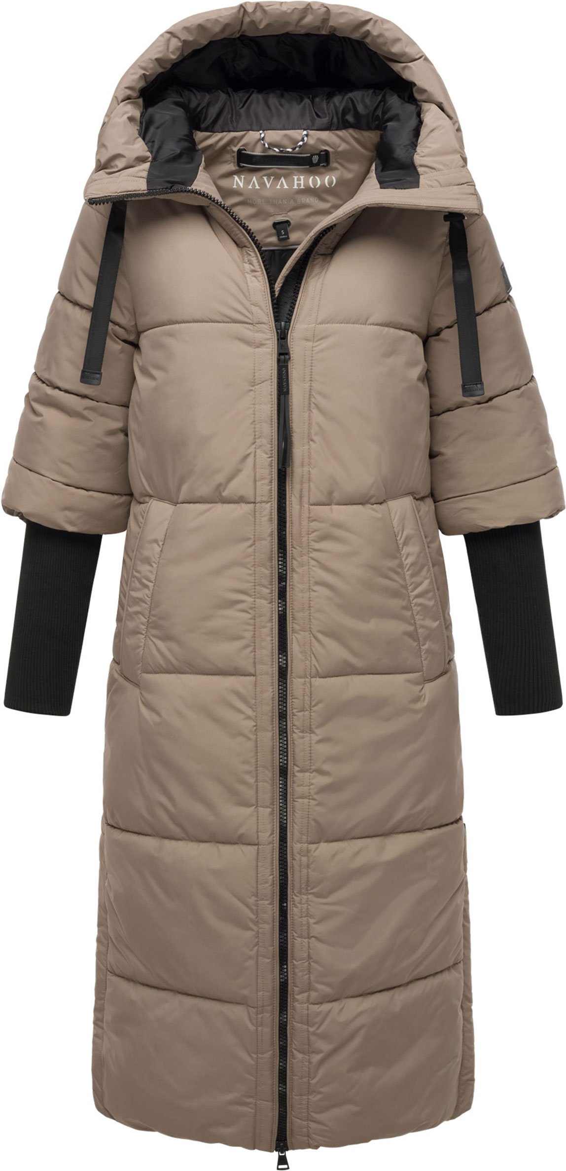 Thumbnail - Navahoo Damen Steppjacke Ciao Miau – Extra Lang & Warm