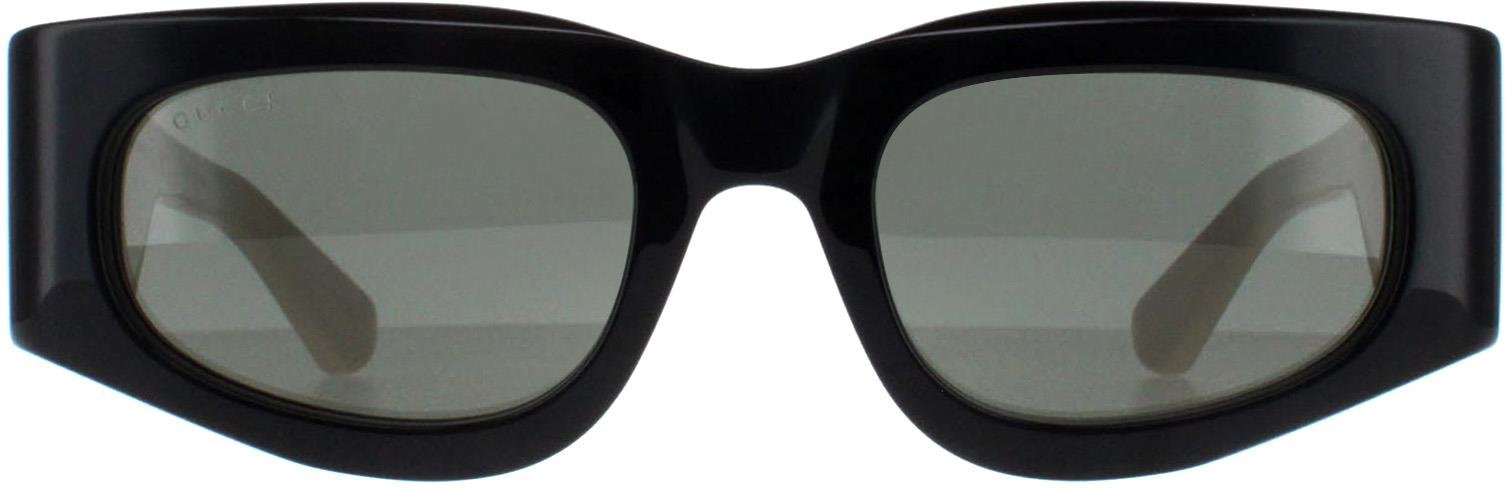 Thumbnail - Gucci Rectangle Womens Schwarz mit Elfenbein Grau GG1664S