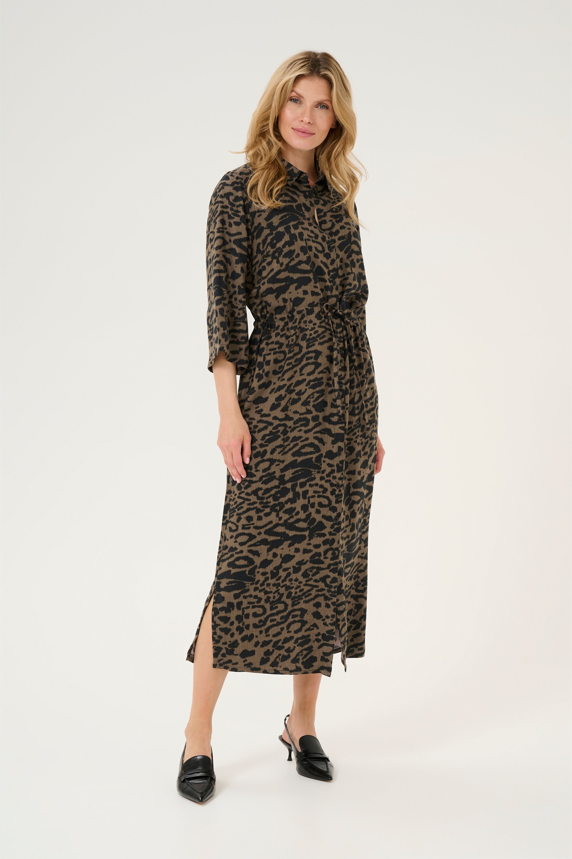 Thumbnail - Kleid Loose fit Major Brown/Black Leopard black darkgrey