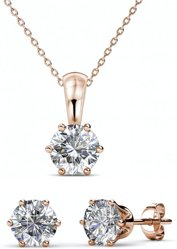 Geburtsstein-Set - Rose Gold und Kristall