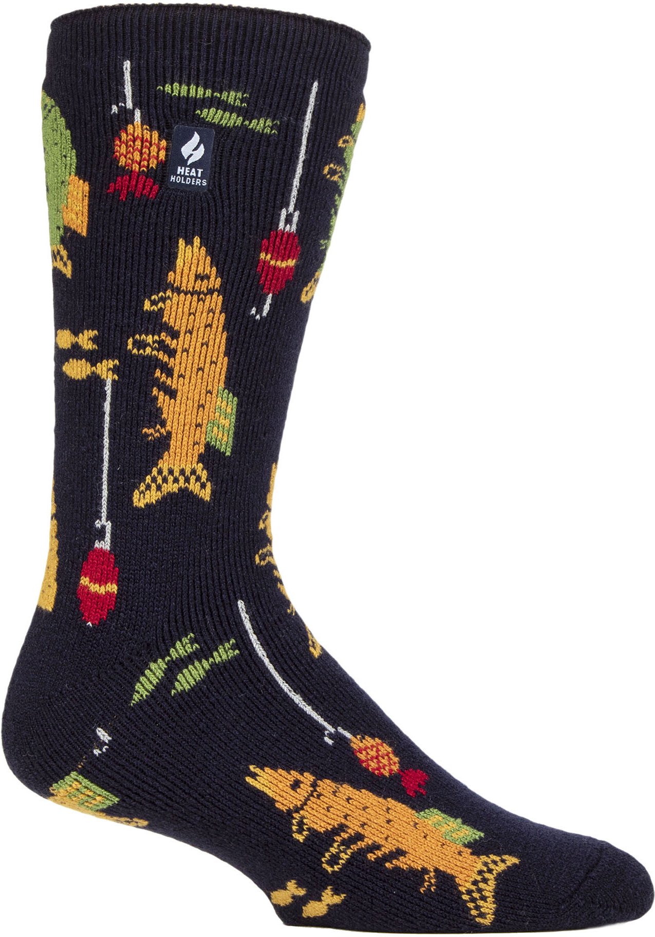 Herren Fun Hobby Socken | Heat Holders Lite | Novelty Fluffy Fleece gefüttert Thermosocken für Winter - Angeln