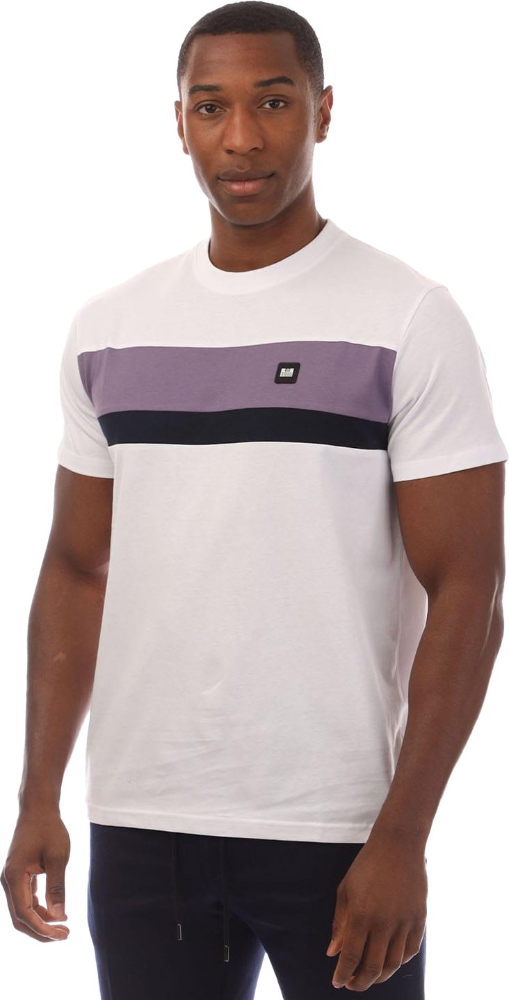 Weekend Offender - "Crossword" T-Shirt Blockfarben für Herren (Weiß)