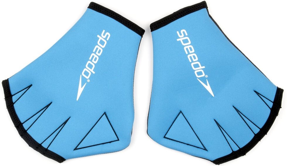 Speedo Unisex Schwimmhandschuhe für Erwachsene (Blau/Schwarz)