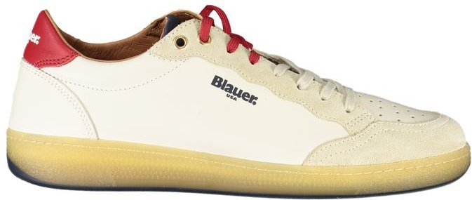 Blauer Weißer Polyurethan Herren Sneaker