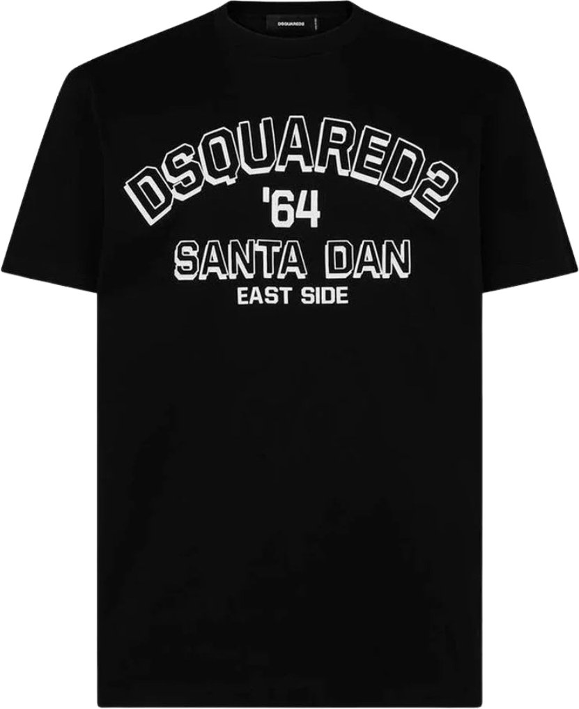 Dsquared2 - Schwarzes T-shirt „santa Dan 64"