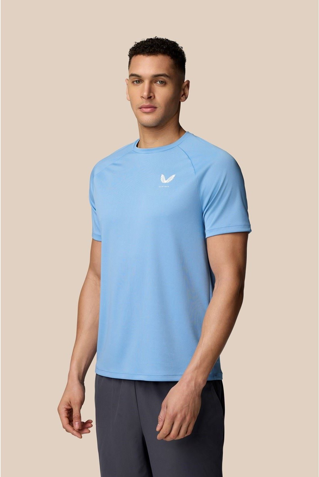 Castore Adapt Trainings T-Shirt Polyester Herren Blau Sportshirts