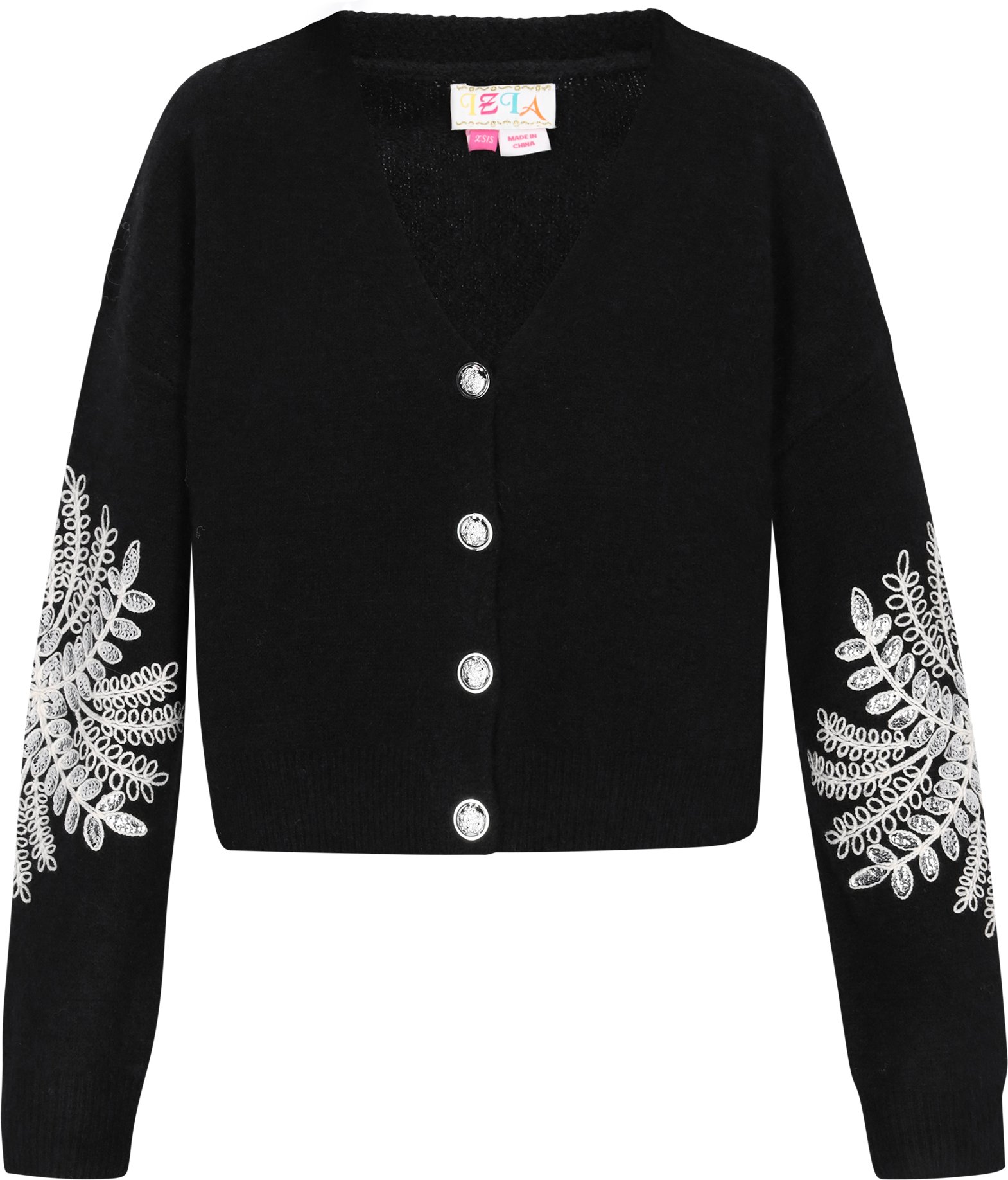 IZIA Strickjacke Frauen schwarz-weiß