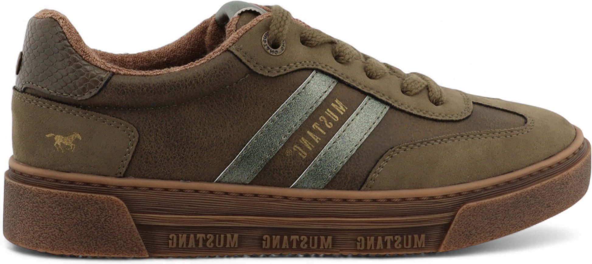 Mustang Damen Olivgrün Street Plateau Sneakers Schuhe