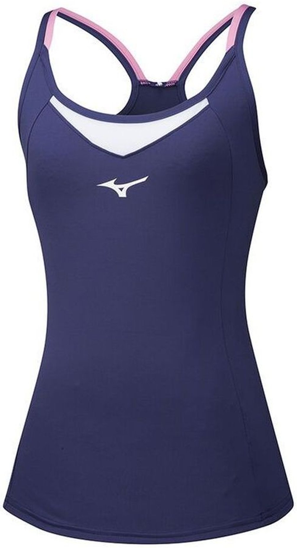 Mizuno Drylit Womens Marine/Weiß -Tank -Top