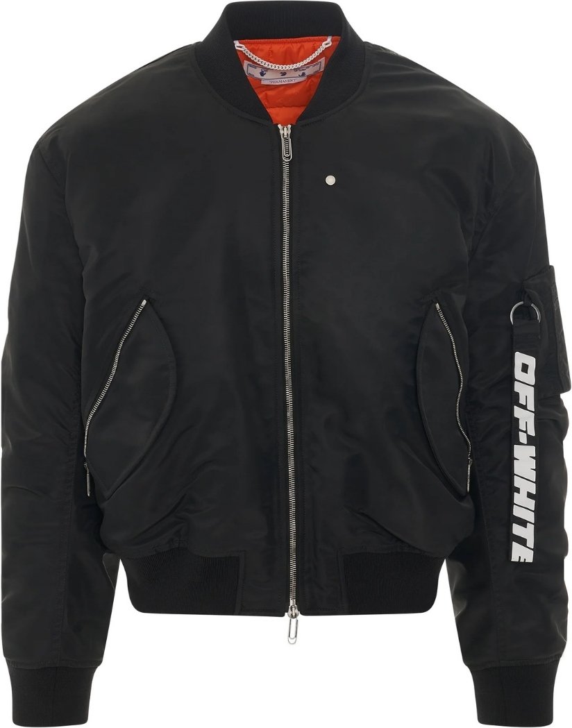 Off-White Industrial Schwarze Bomberjacke