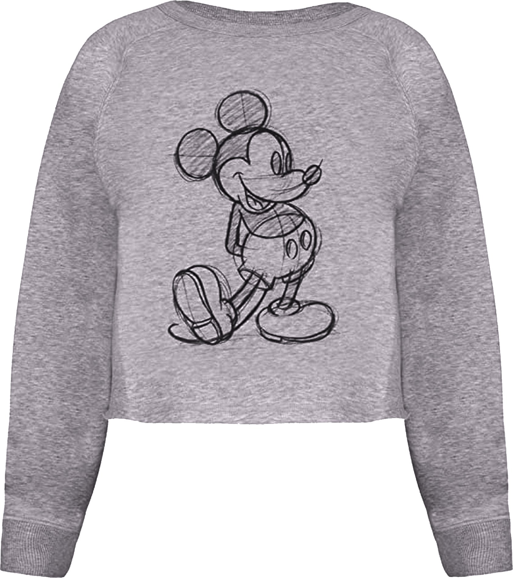Disney - Kurzes Sweatshirt für Damen (Grau)