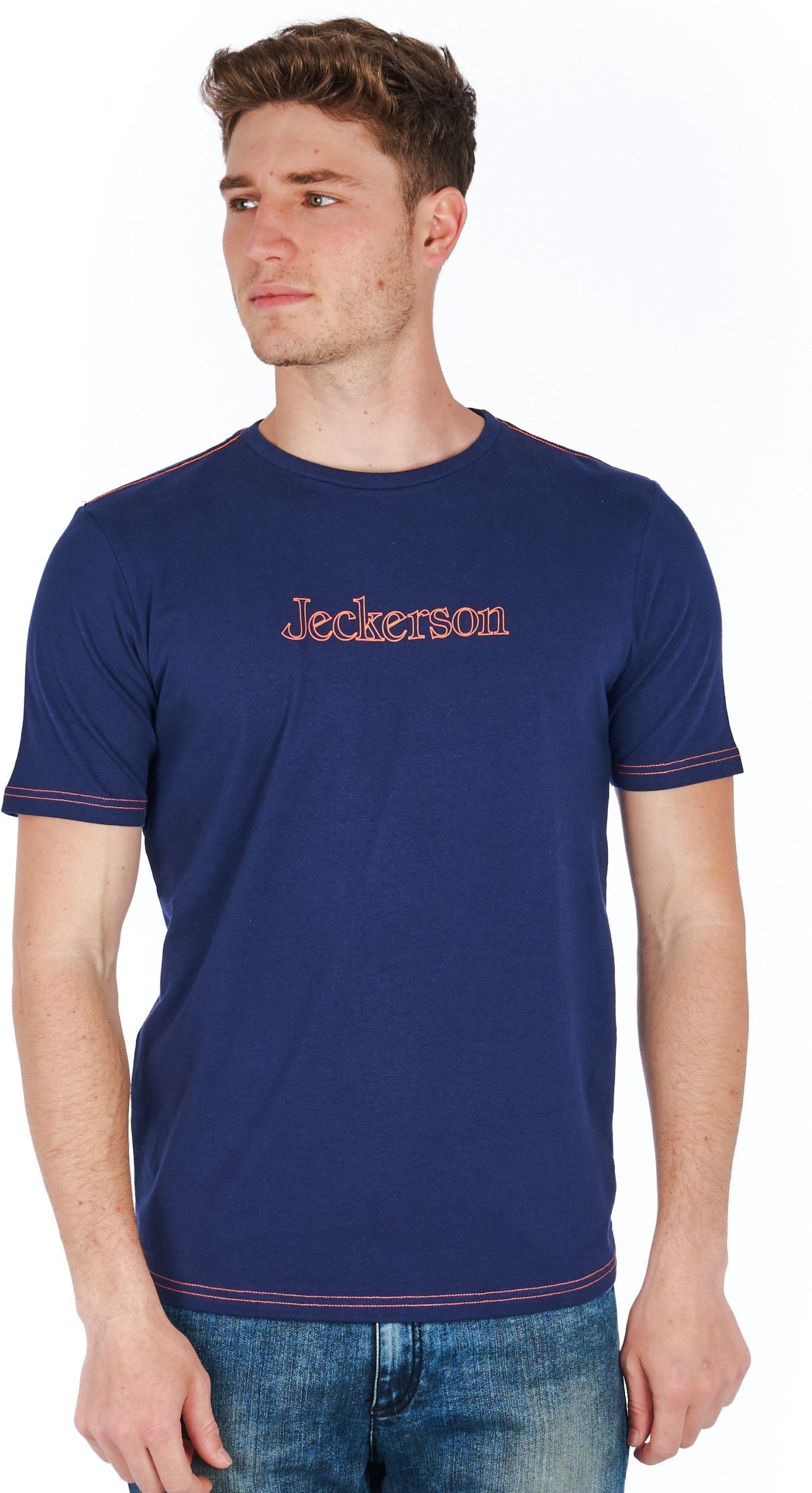 Blaues Baumwoll-T-Shirt