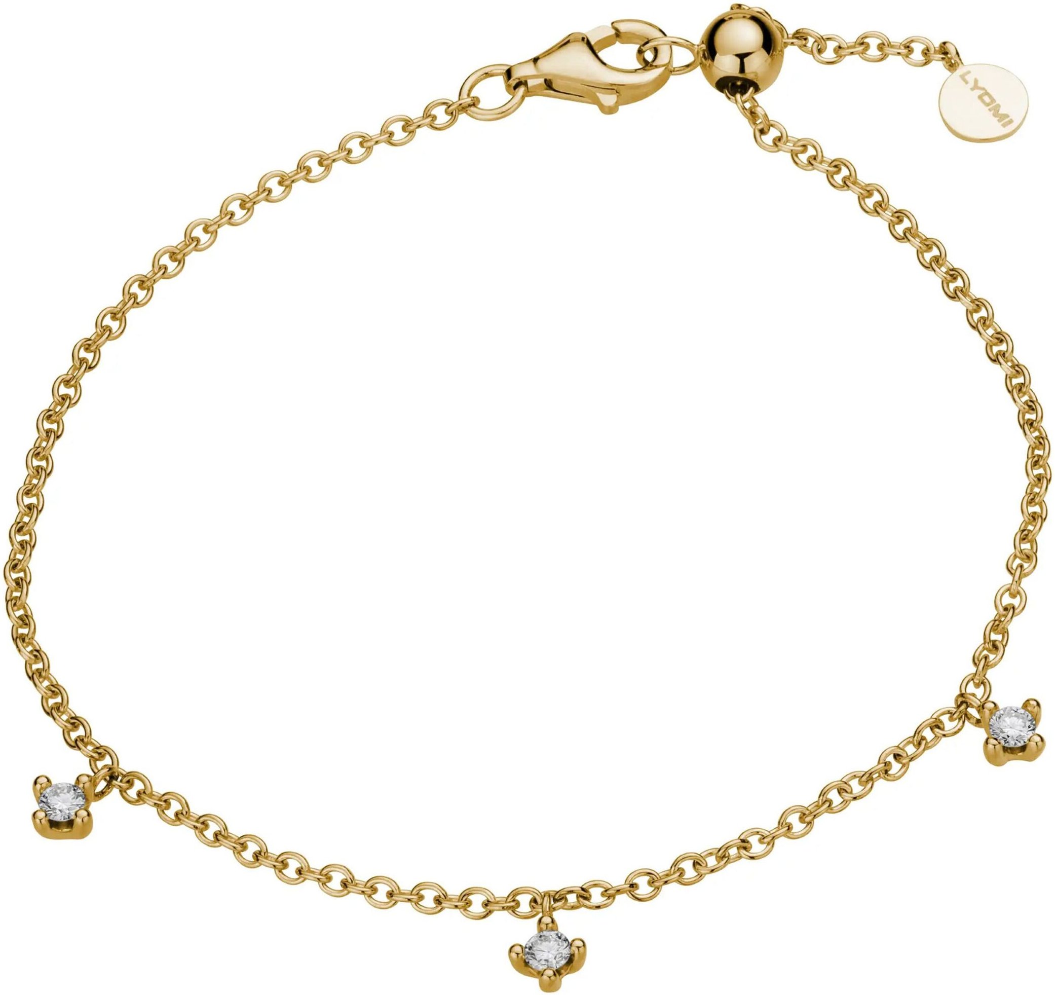 Lyomi Armband 585/- Gelbgold 3 synth. Diam. 0,16ct.