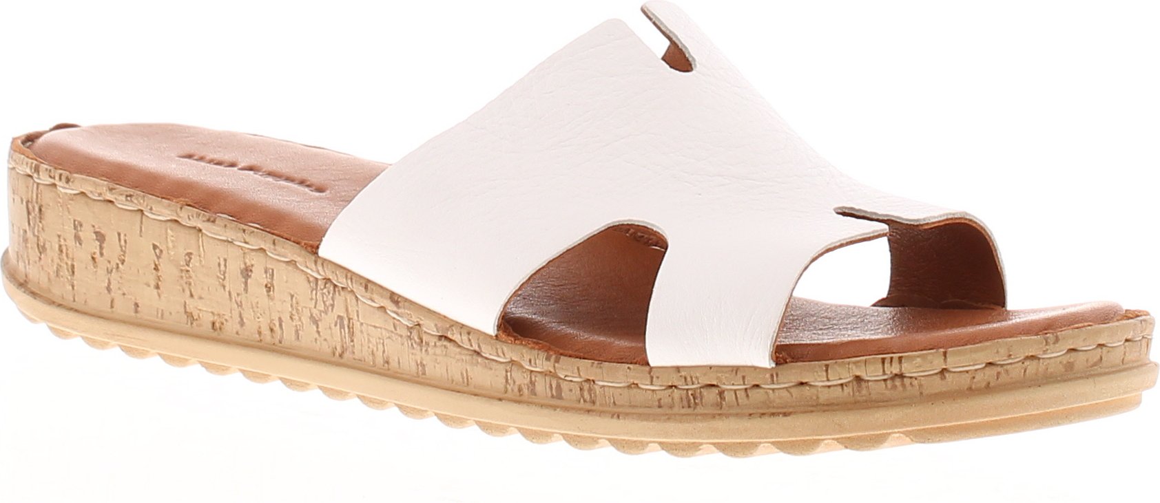Thumbnail - Hush Puppies Damen Sandalen Niedrige Keil-Eloise Leder Schlupfschuhe weiß