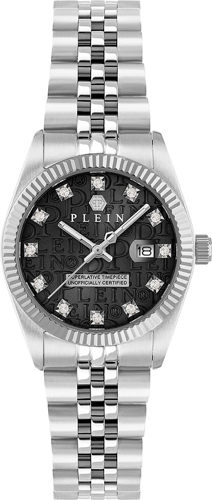 Philipp Plein Date Superlative Silber Damen Armbanduhr PWNFA0125