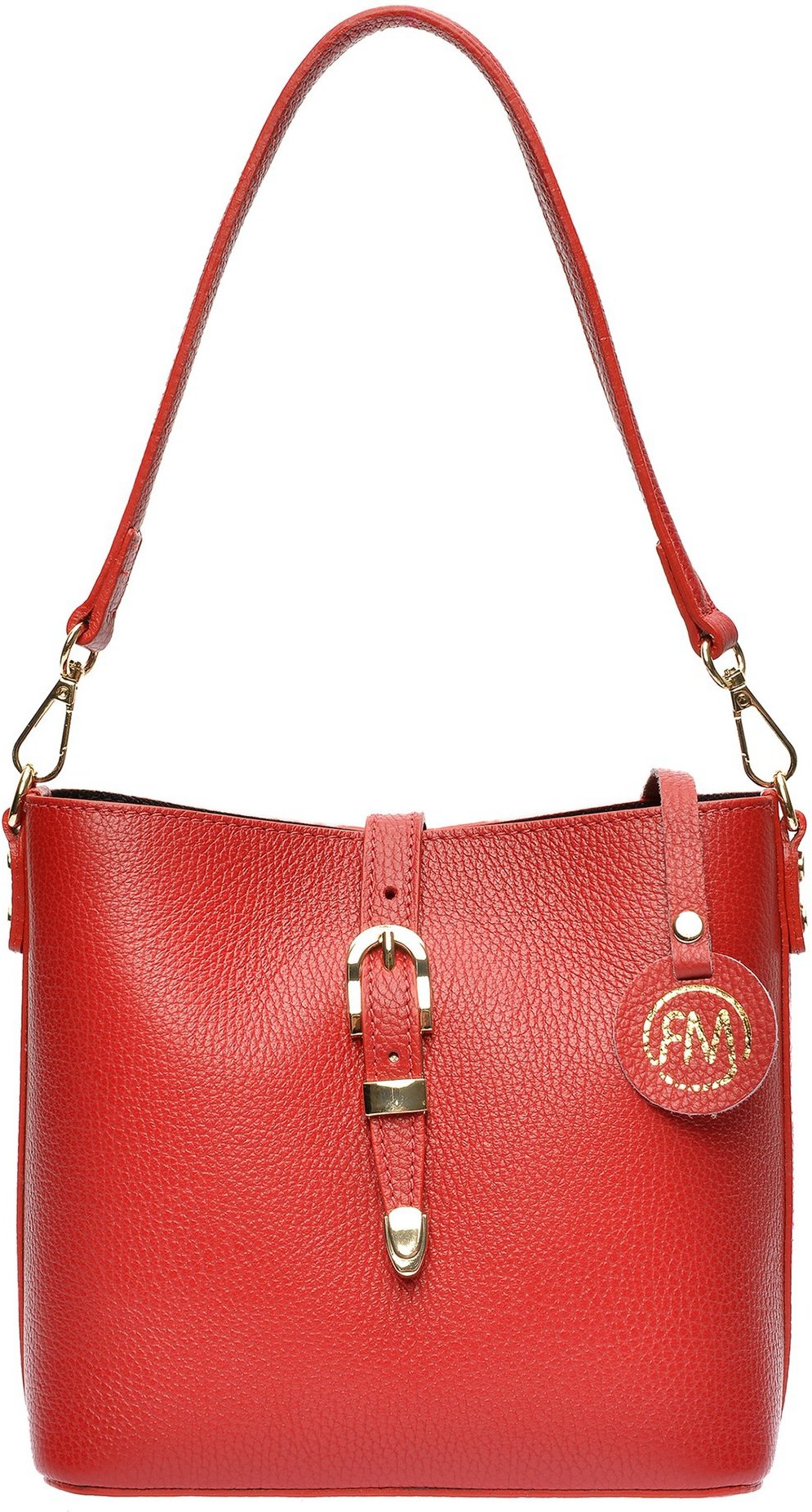 Roberta M Rote Lederhandtasche