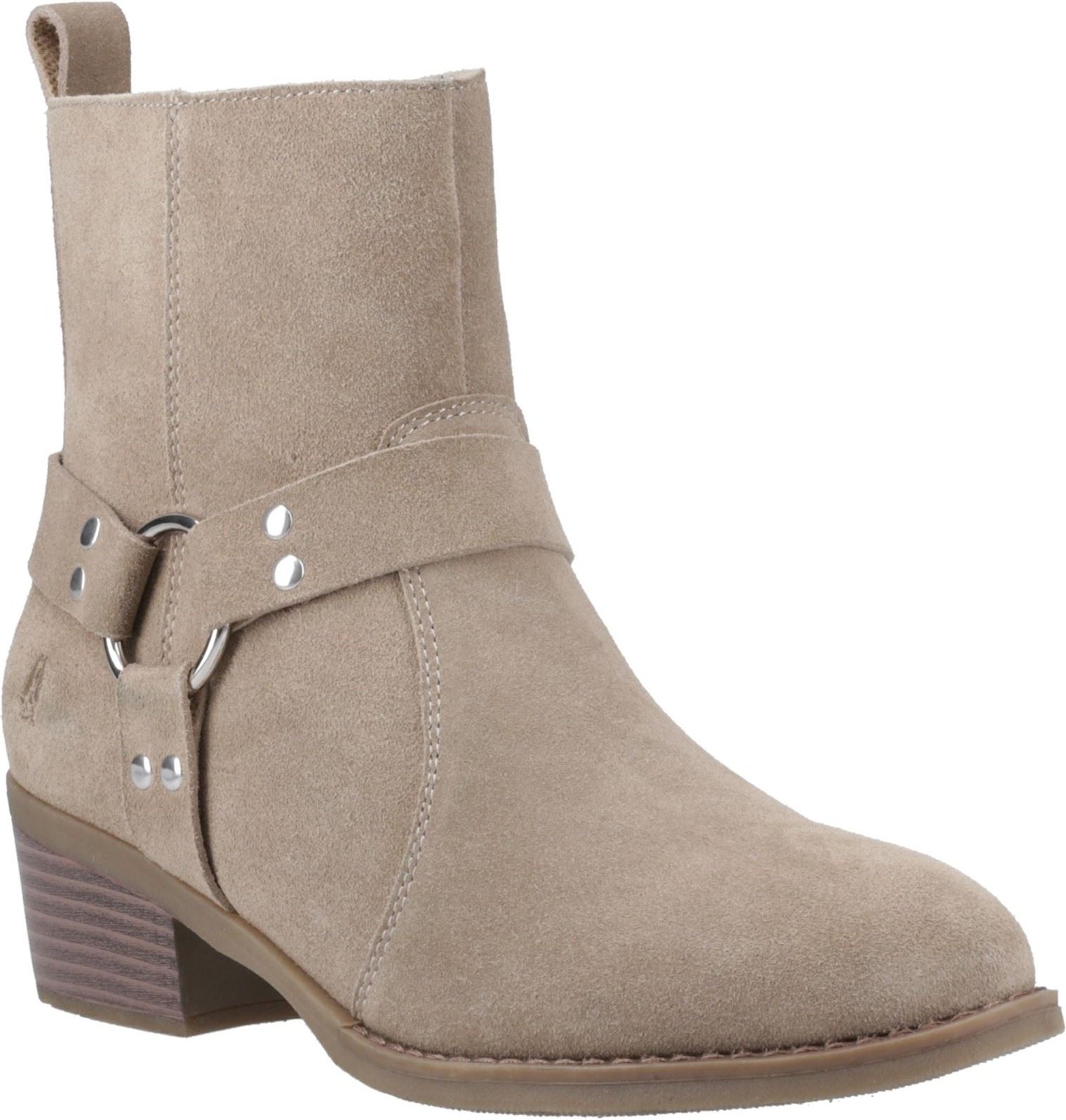 Thumbnail - Hush Puppies Iria Damen Wildleder Stiefeletten mit Absatz in Taupe