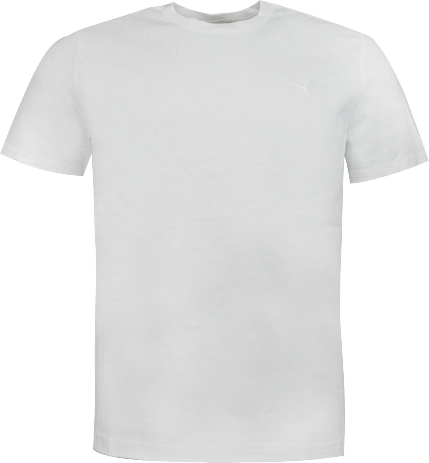 Puma Blank Herren einfach Tee Kurzarm Crew Neck T-Shirt Top White 819885 01