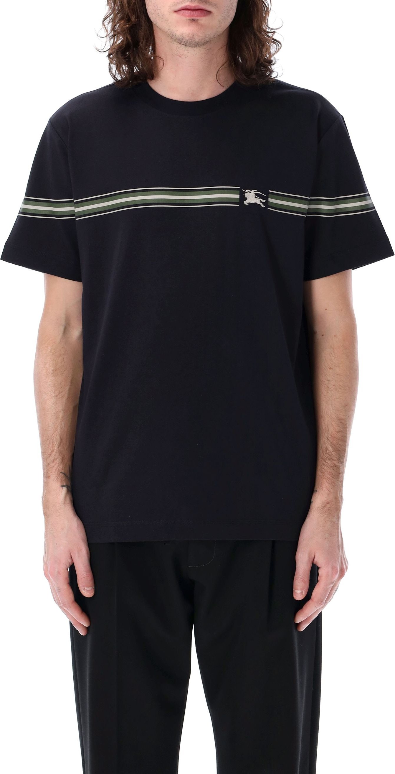 Gestreiftes Baumwoll-T-Shirt