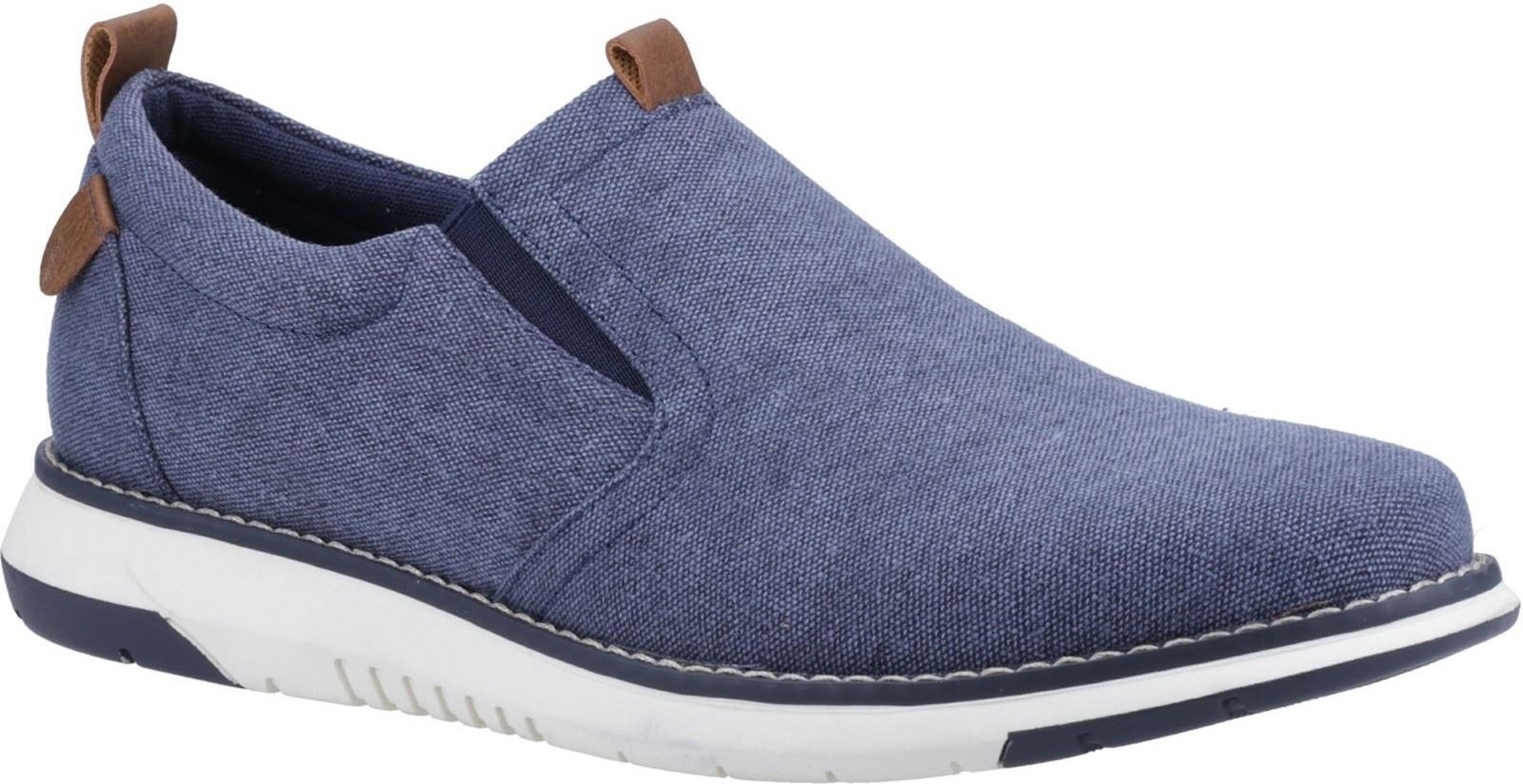 Thumbnail - Hush Puppies Benny Canvas Herren Mokassins in Marineblau
