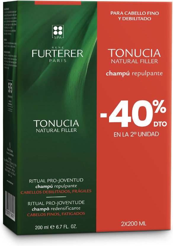 Tonucia Natürliches Füller-repulping-shampoo, Packung 2 X 200 ml