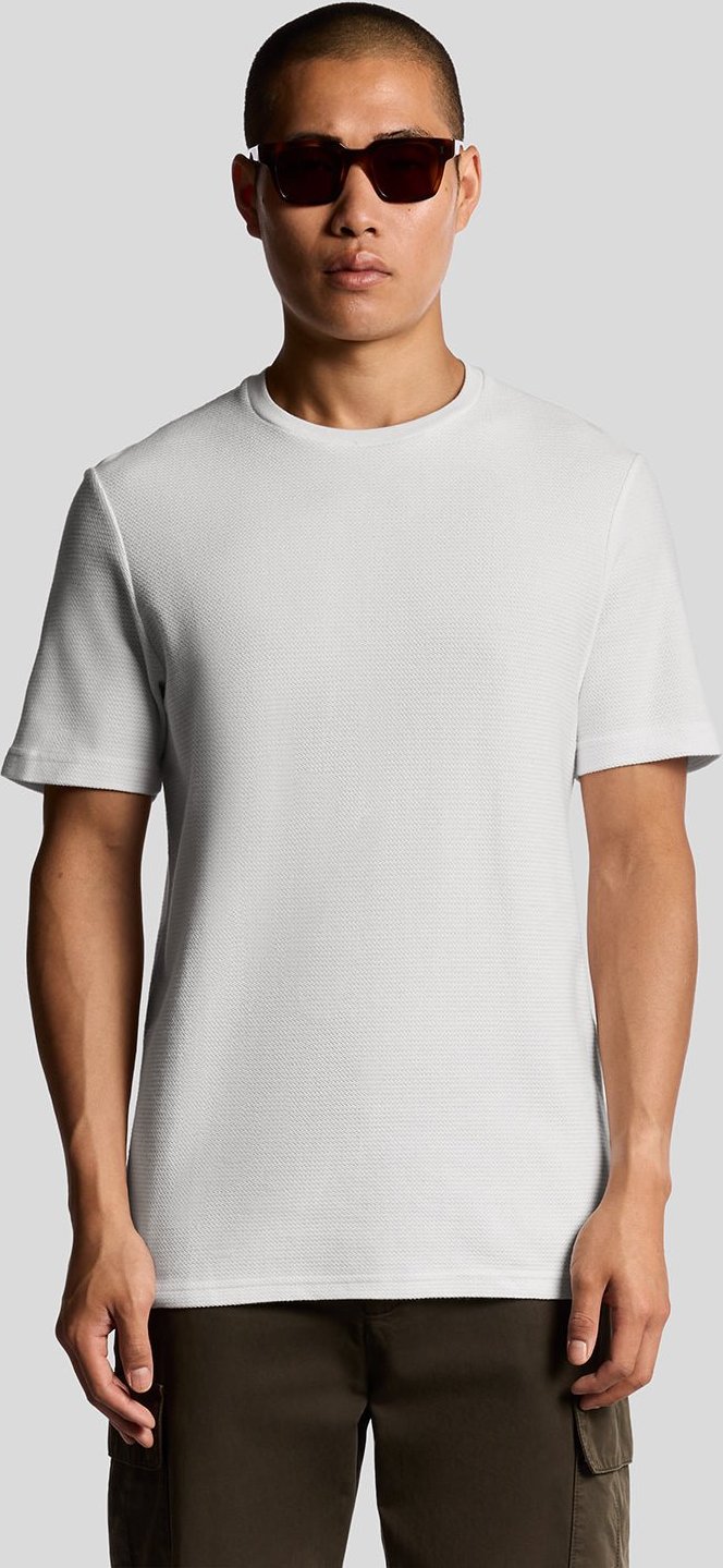 Jacquard Dobby Strick-T-Shirt