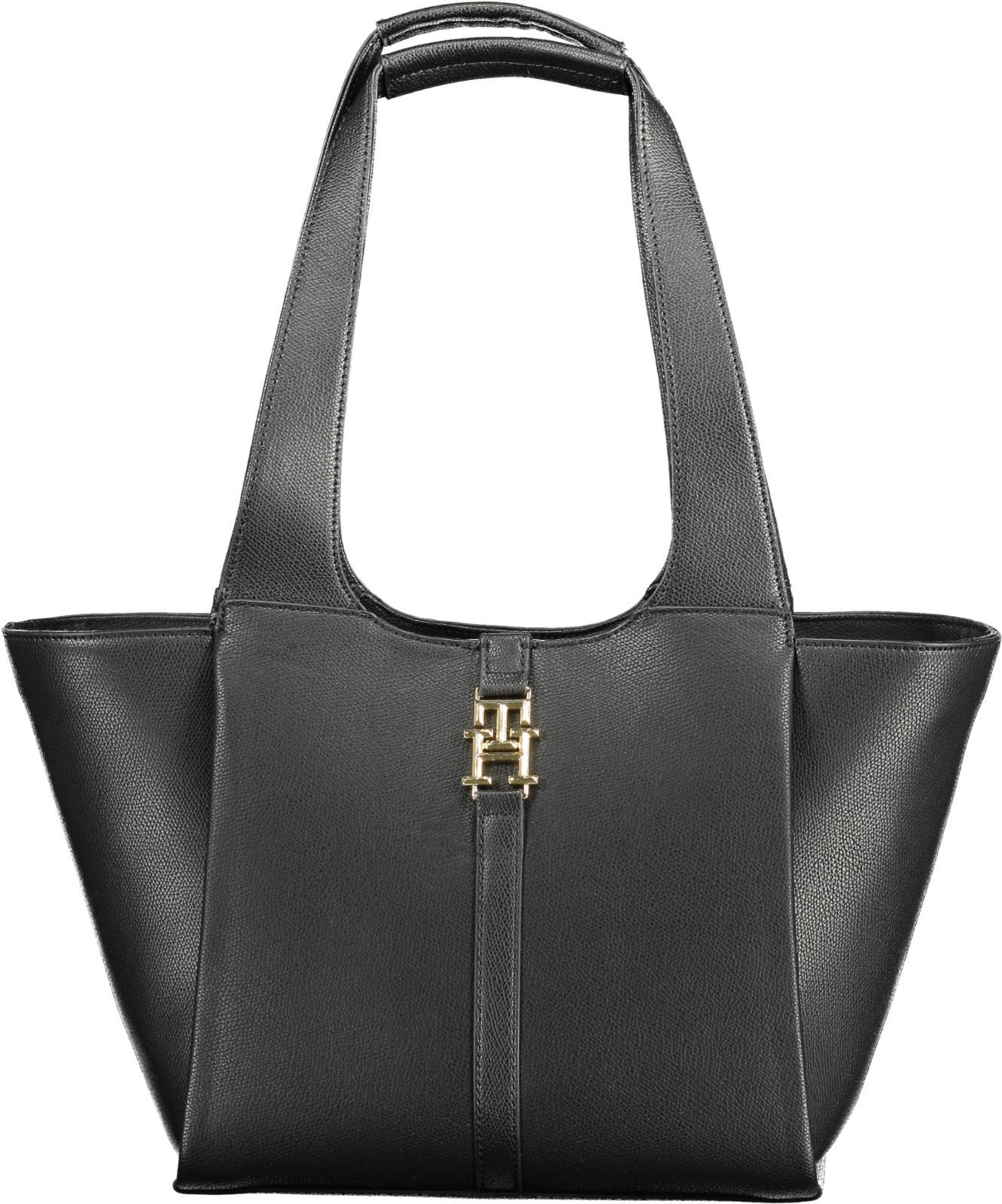 Tommy Hilfiger Damen schwarze Polyurethan-Handtasche