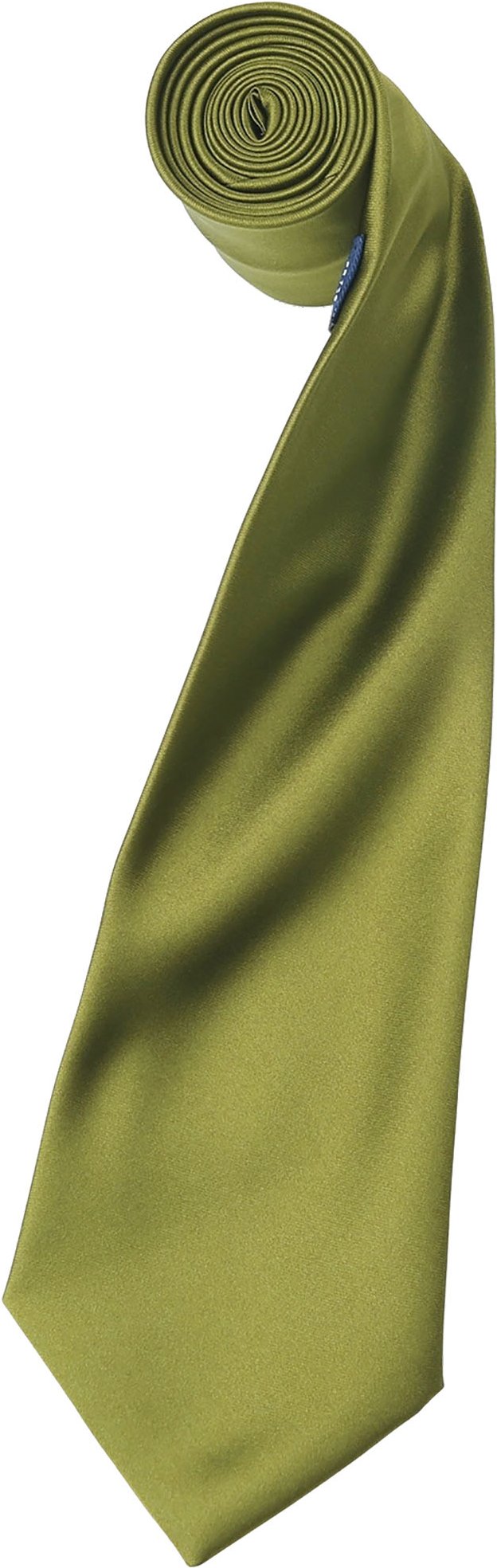 Premier Mens Plain Satin Krawatte (schmale Klinge) (2er-Pack) (Khaki)