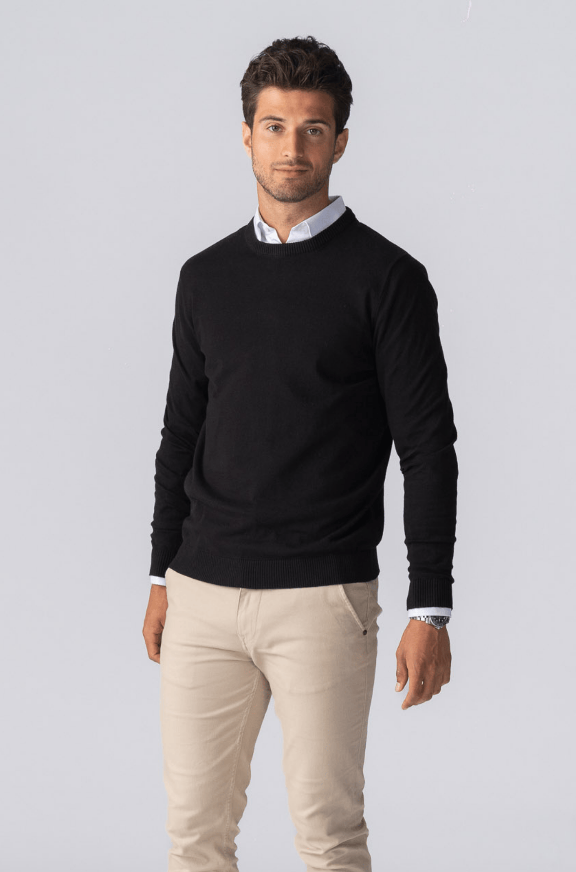 Pullover Rundhals - Schwarz