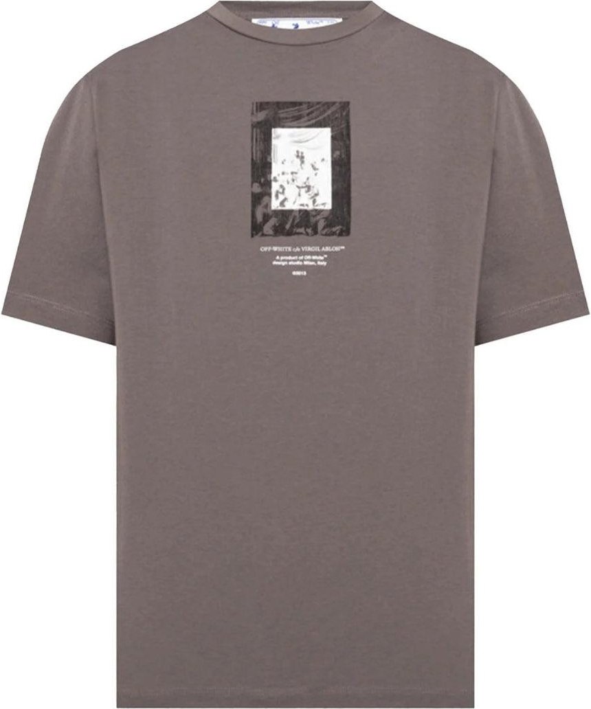 Off White Herren Spiegel T-Shirt (Grau)