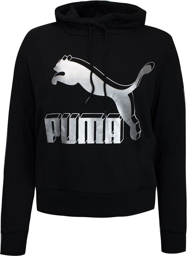 Puma Grafiklogo Langarm Pullover Black Womens Hoodie 595915 71