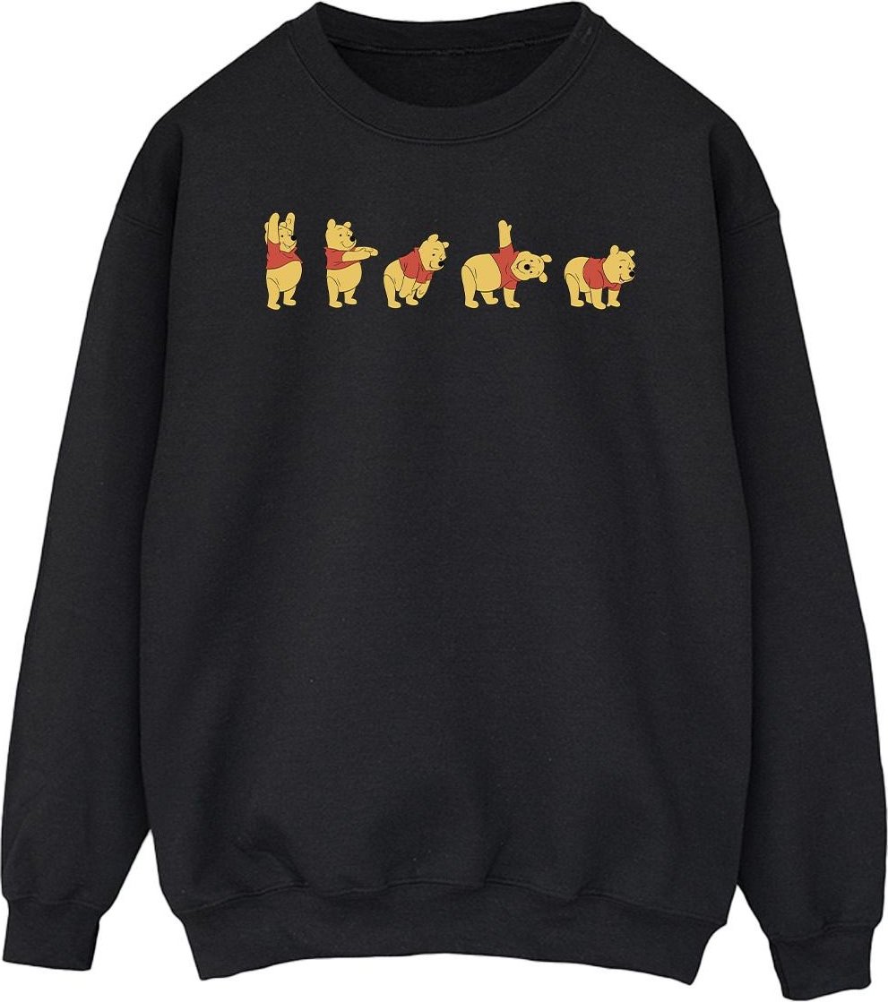 Disney Herren Winnie The Pooh Stretching Sweatshirt (schwarz)