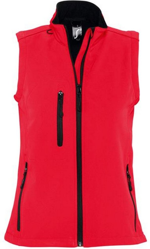 Thumbnail - SOLS Womens/Ladies Rallye Soft Shell Bodywarmer Jacke (Rot)