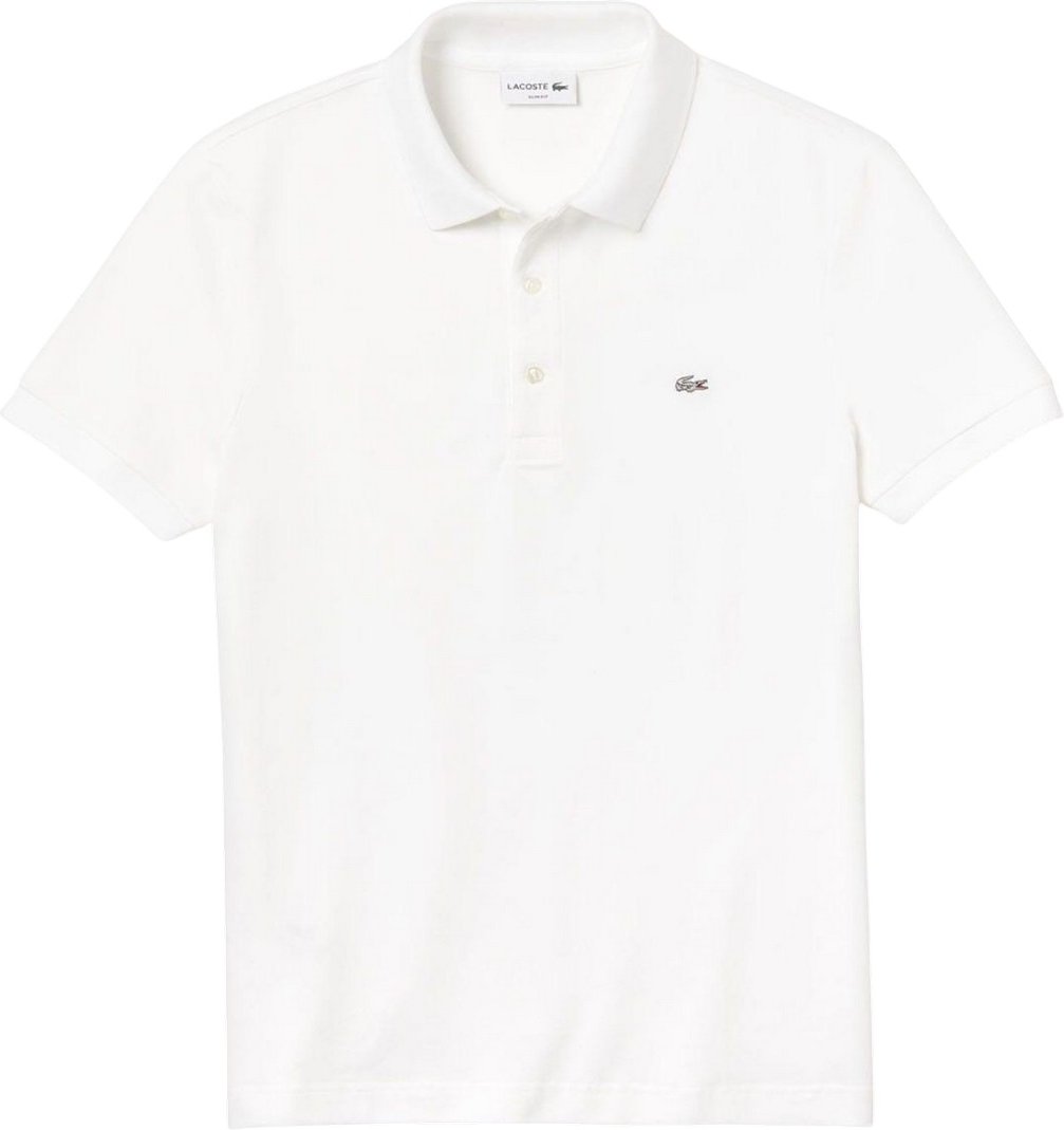 Lacoste - Stretch Poloshirt für Herren Piqué Schmal (Weiß)