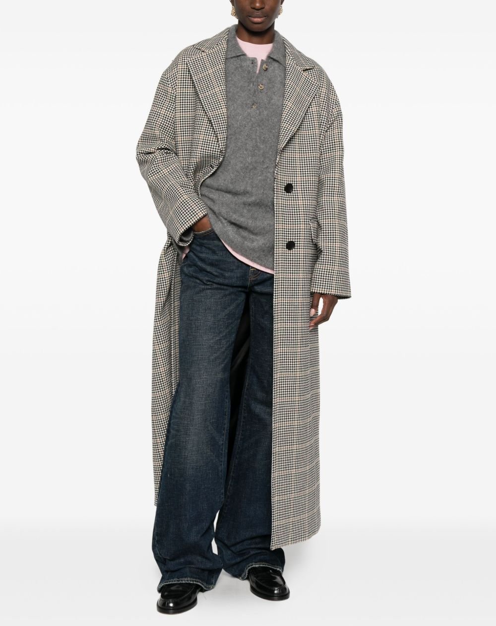 Woll-Einreihiger Mantel