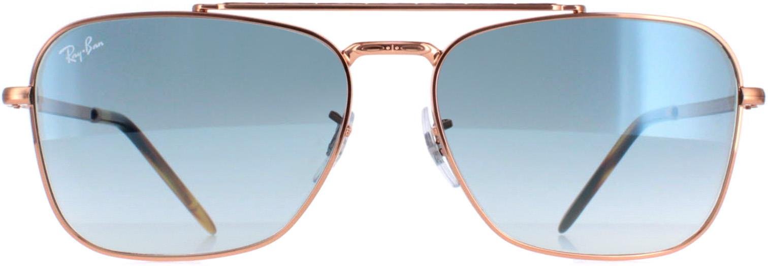 Ray-Ban Square Unisex Rose Gold Blau Gradient RB3636 New Caravan