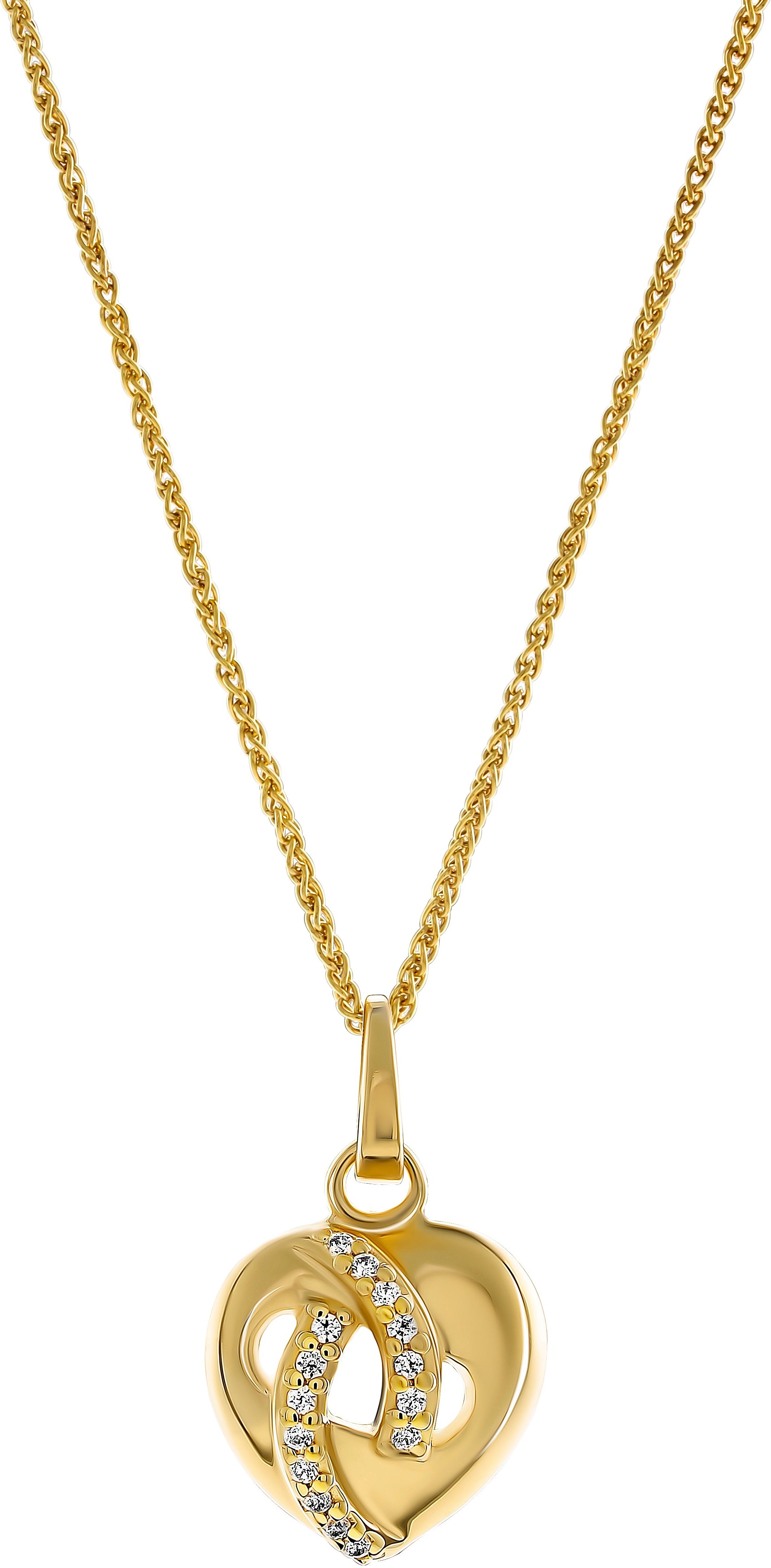 Orphelia 'Amore' Damen-Anhänger aus 925er Sterlingsilber mit Kette – Gold ZH-7577/G