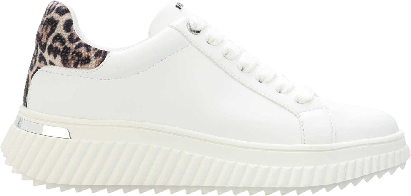 DKNY - "Lobeco" Sneaker für Damen, Leder, Zum Schnüren, Klobige Plattform (Weiß)