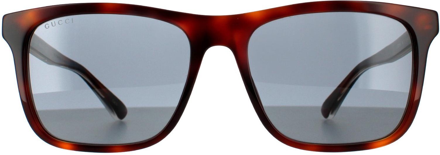 Thumbnail - Lunettes de soleil Gucci GG0381SN 009 Havana Bleu
